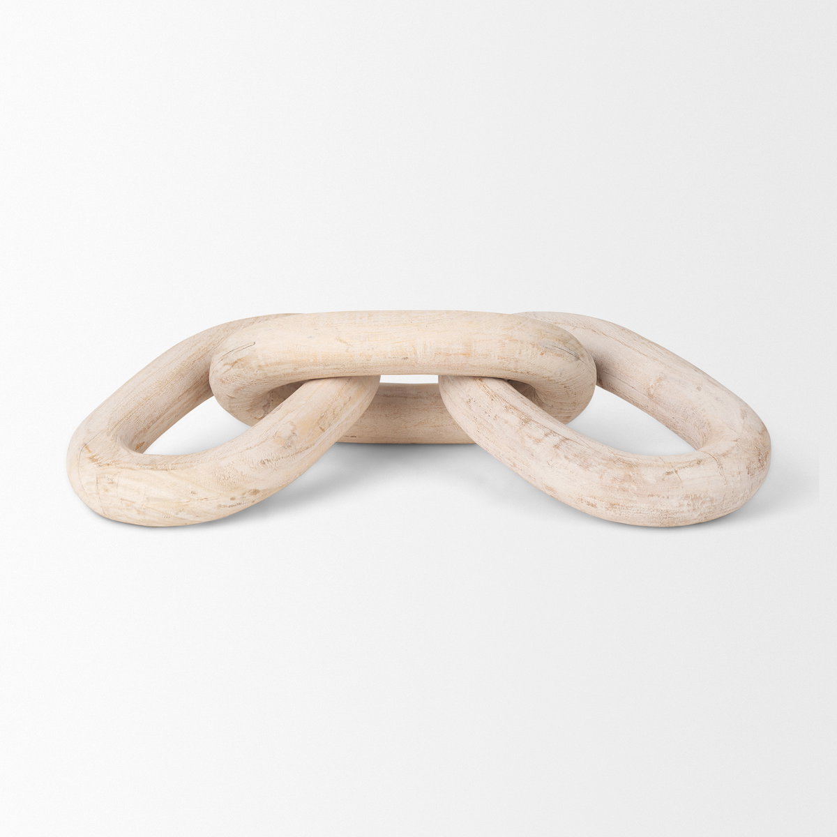 Tayla Large Blonde Wood Chain Link, Decorative Object by Mercana, 9.5" length x 2" width x 21" height View 6