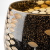 Mojave Small Black and Gold Detail Glass Vase, by Mercana, 7.87" length x 7.87" width x 6.3" height thumbnail 7