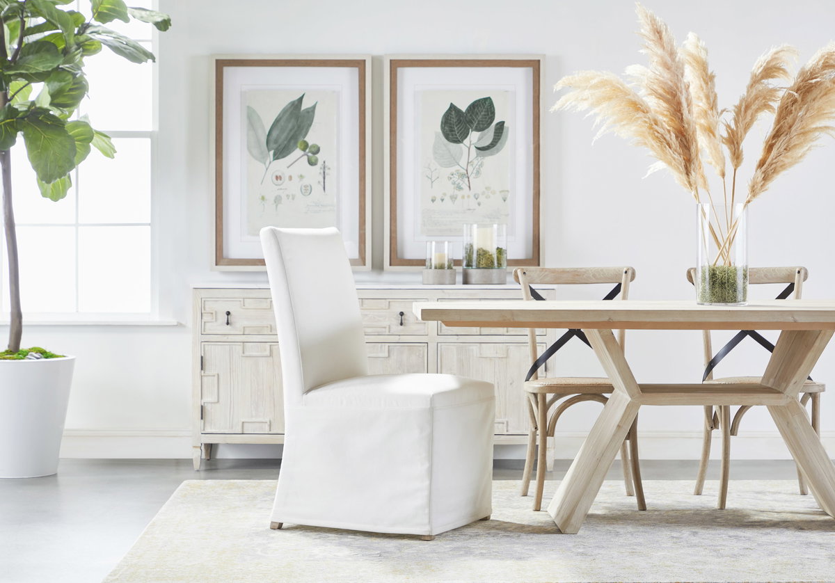 Levi Slipcover Dining Chair, Set of 2, by Essentials for Living, 22" width x 40.5" height x 26" depth View 16