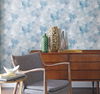 Watercolor Silks Blue Peel & Stick Wallpaper, by York Wall, 20' length x 2'3" width x 0.02" depth thumbnail 2