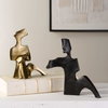Affection Bronze Gold Sculpture Set/2, Figurines & Statue by Uttermost, 8" width x 8.25" height x 2.75" depth thumbnail 3