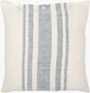 Linen Stripe Buttoned Accent Pillow thumbnail 0