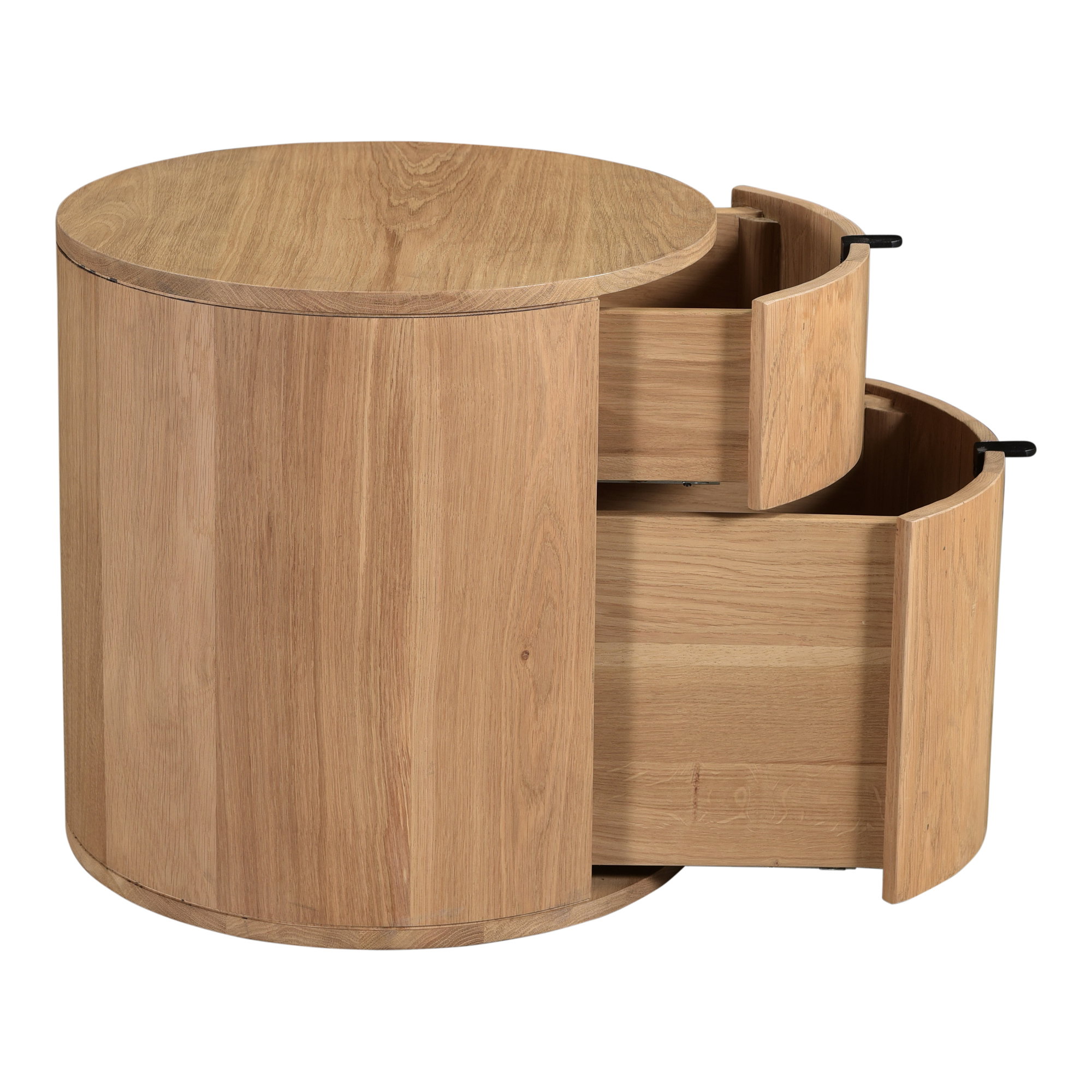 Theo Two Drawer Nightstand, by Moe's Home, 19" width x 19" height x 19" depth View 6