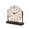 Raja Matte Black Metal with Wood Table Clock thumbnail 0
