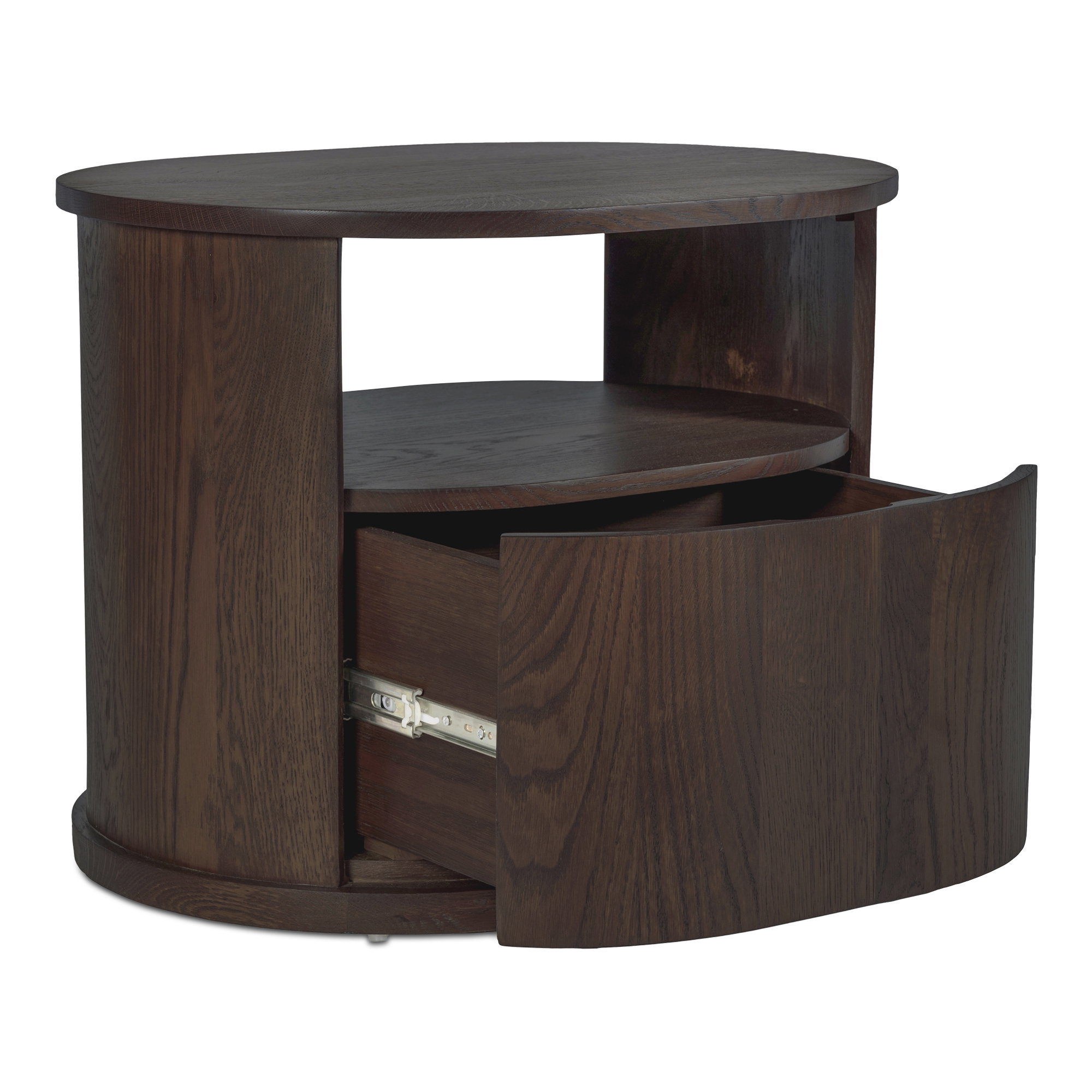 Tommy Nightstand Dark Brown, by Moe's Home, 26" width x 20.5" height x 20" depth View 2