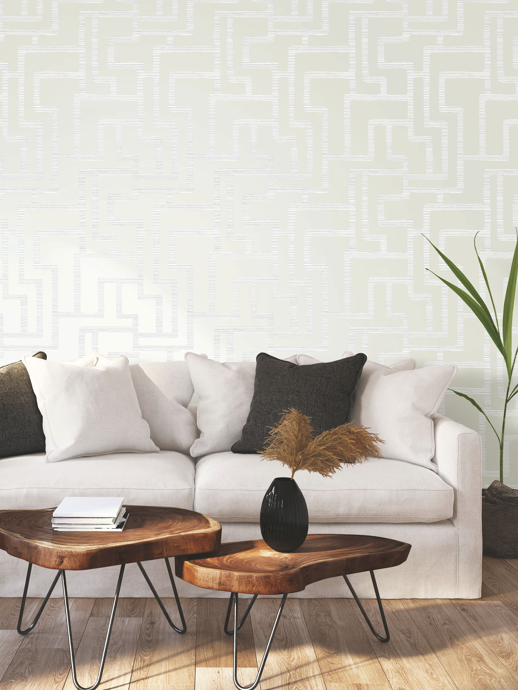 Graphic Polyomino Pearl Wallpaper large image 