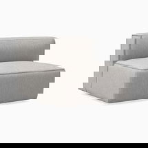 Online Designer Other Remi Armless Single, Memory Foam, Performance Coastal Linen, Dove, Concealed Support