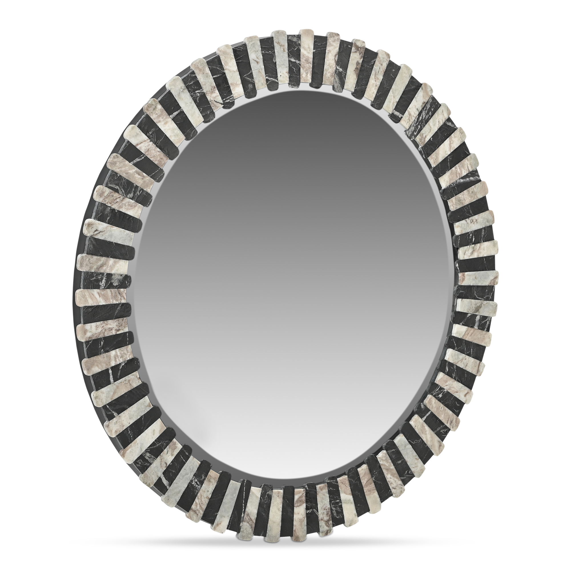 Isolde Mirror Black And Beige Marble large image 