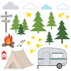 Camping Wall Decals, by York Wall, 1'4.8" length x 9" width x 1.31" depth thumbnail