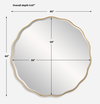 Aneta Large Gold Round Mirror, by Uttermost, 5' width x 5' height x 0.67" depth thumbnail 3