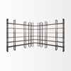 Taunton II 80L x 10.5W x 90H Dark Brown Wood And Black Iron Six Shelving Unit thumbnail 8