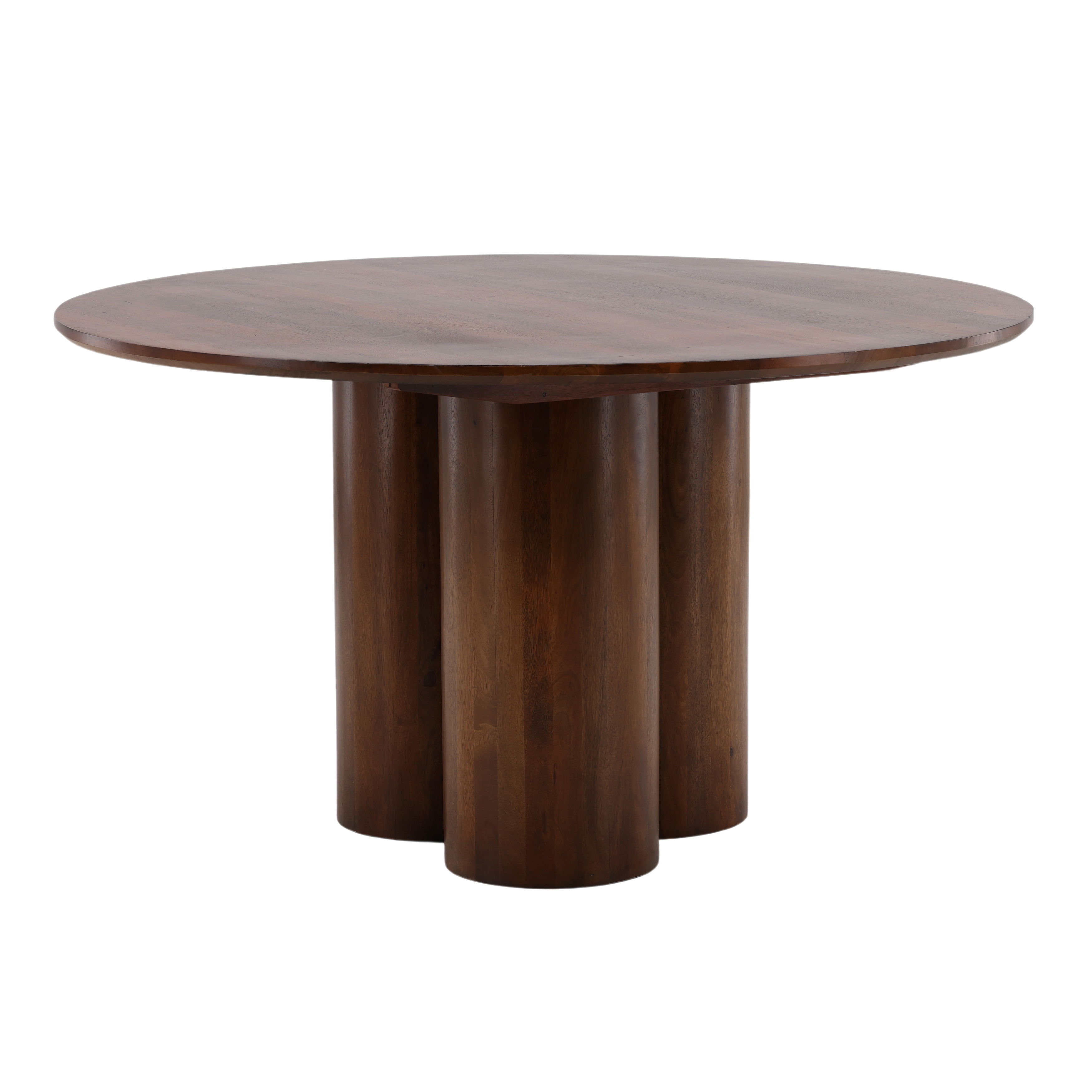 Himes Dining Table Brown, by Dovetail, 54" width x 30" height x 54" depth View 1