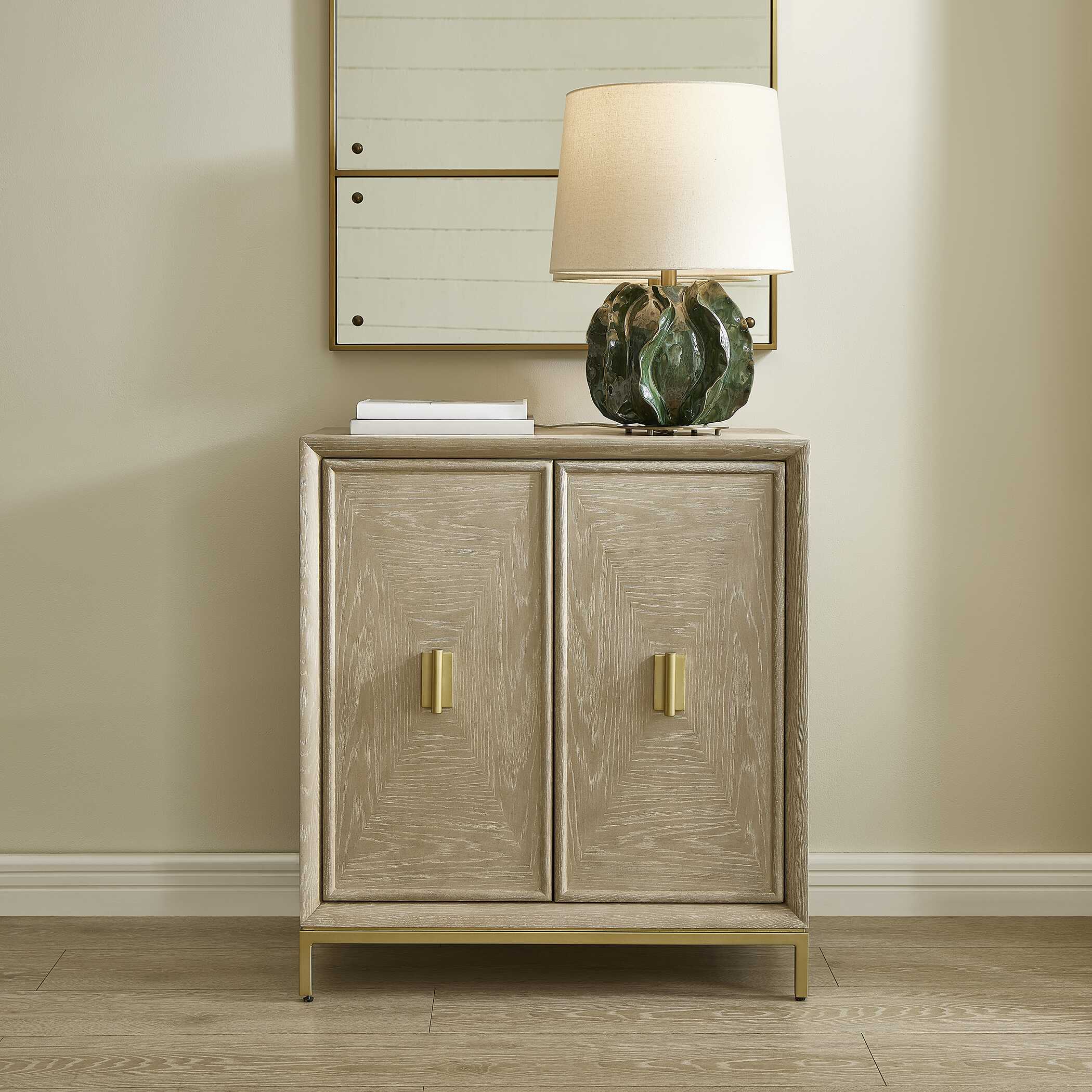 Alessia Washed 2 Door Cabinet, Furniture by Uttermost, 30" width x 33" height x 16" depth View 2