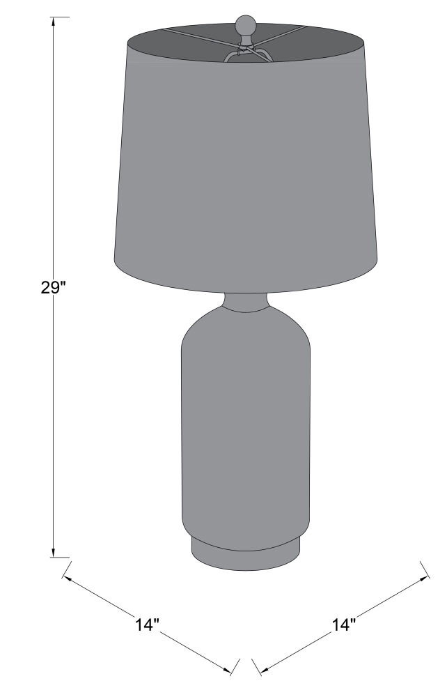 Treyvon Accent Table Lamp, by Surya, 14" width x 29" height