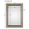 Shefford Antiqued Silver Mirror thumbnail 2