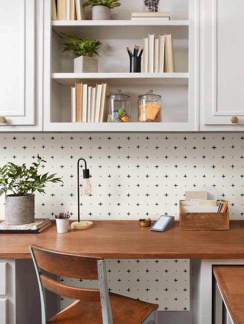 Magnolia Home Cross Stitch Black Peel & Stick Wallpaper