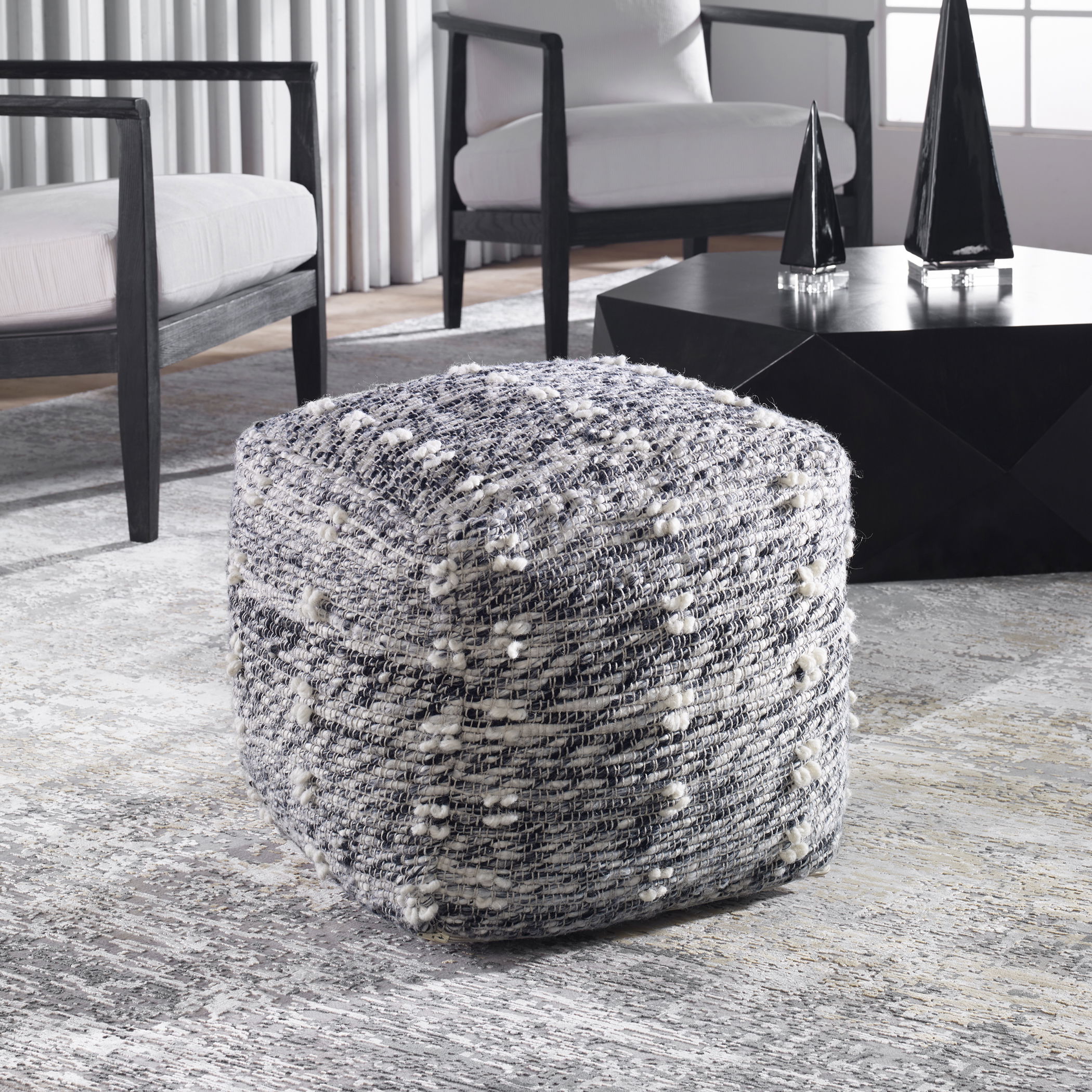 Narol Gray Pouf large image 