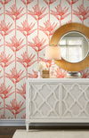 Bird of Paradise Coral Wallpaper, by York Wall, 27' length x 2'3" width x 0.02" depth thumbnail 2