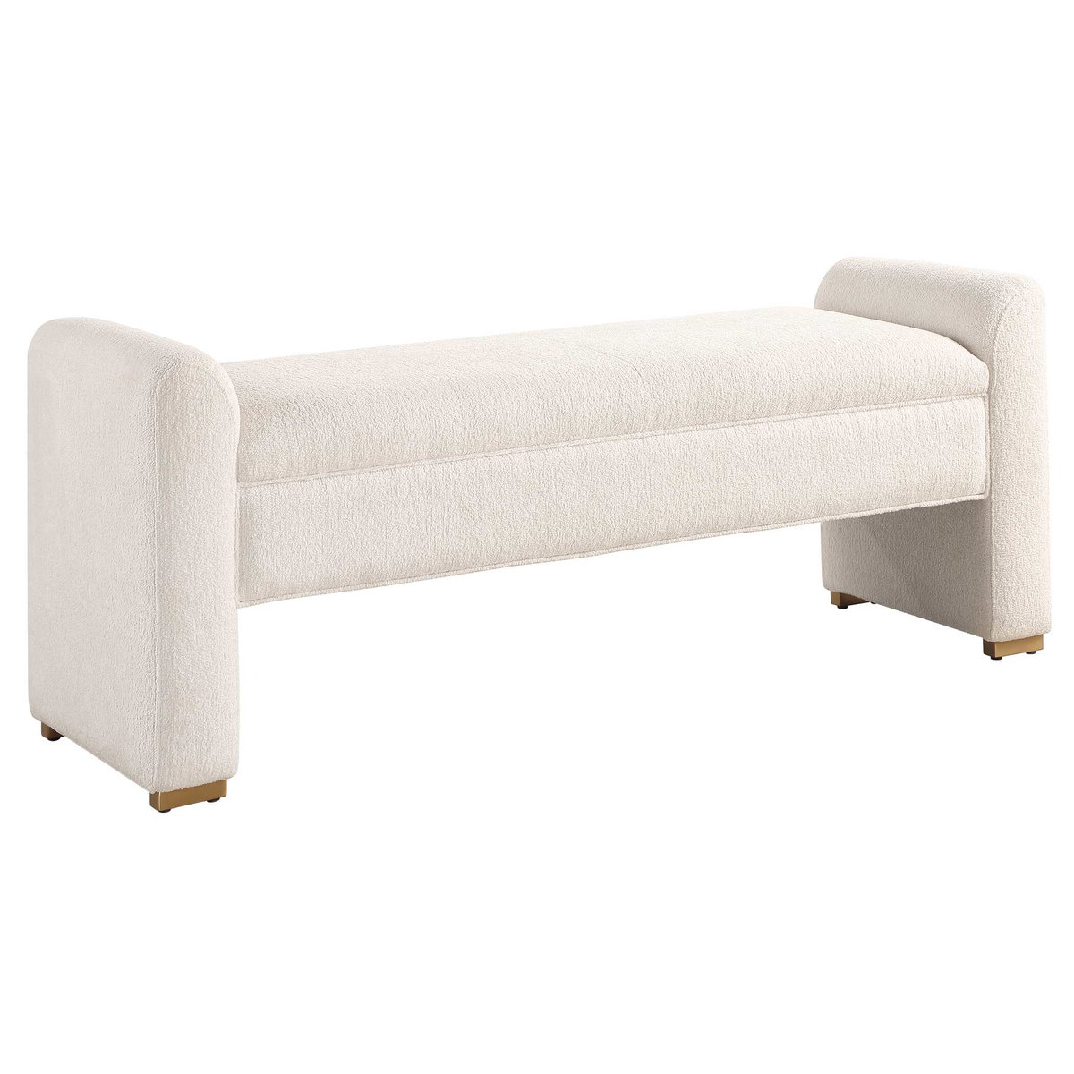 Caliste Ivory Bench, Benche by Uttermost, 55.5" width x 21.25" height x 16.5" depth View 4