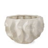 Vahn Sculptural Cream Glazed Decorative Ceramic Bowl, Vase by Mercana, 14.37" length x 14.37" width x 9.25" height thumbnail 1