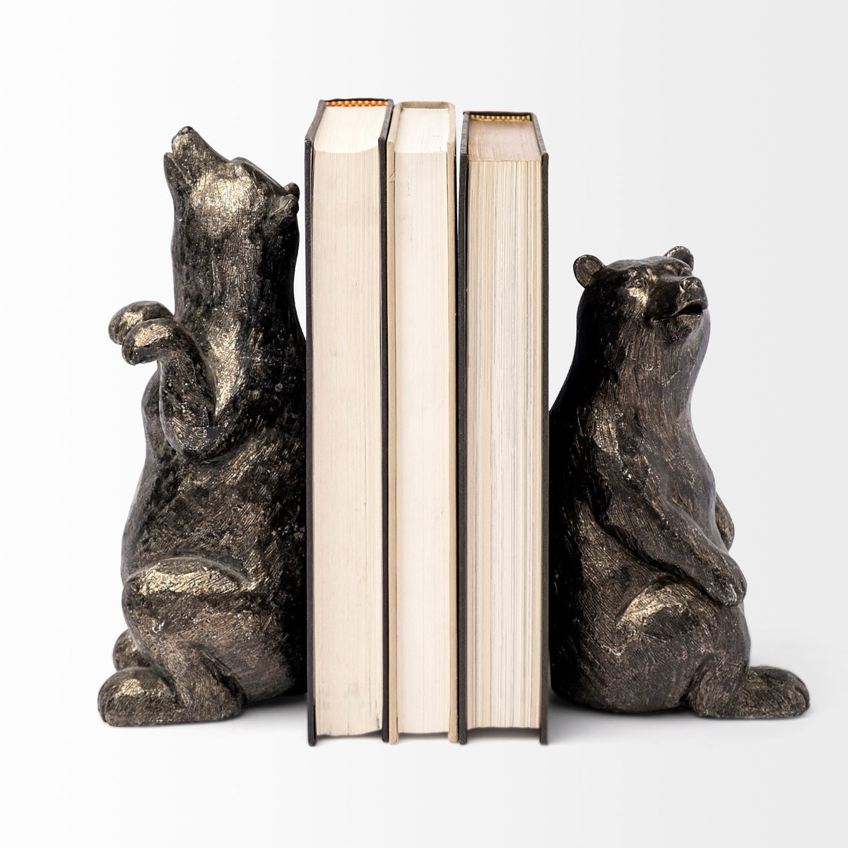 Sleuth (Set of 2) 9L x 8W Grizzly Bear Bookends, by Mercana, 7.48" length x 4.53" width x 9.45" height View 6