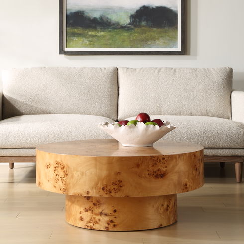 Knots Poplar Round Coffee Table