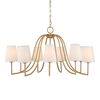 Seville 9 Light Gold Chandelier, Ceiling Light by Uttermost, 21.62" height x 42" diameter thumbnail 1