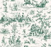 Seasons Toile Dark Green Wallpaper thumbnail 0