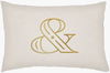 Ampersand Lumbar Pillow, Decorative Pillow by Surya, 14" length x 22" width thumbnail