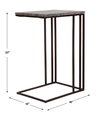Theodore Travertine Accent Table, Side & End Table by Uttermost, 16" width x 23" height x 12" depth thumbnail 3