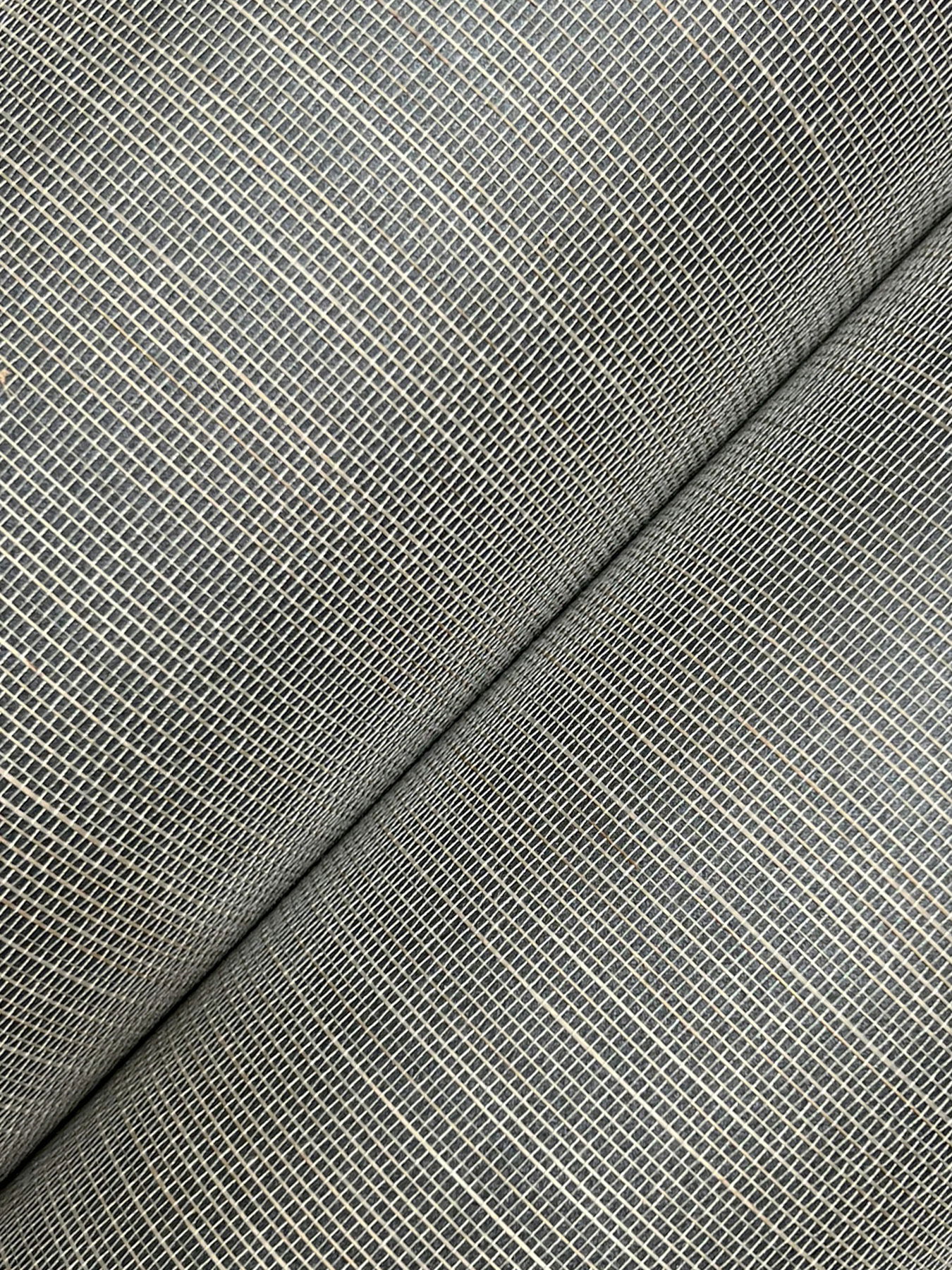 Abaca Weave Charcoal Wallpaper large image 