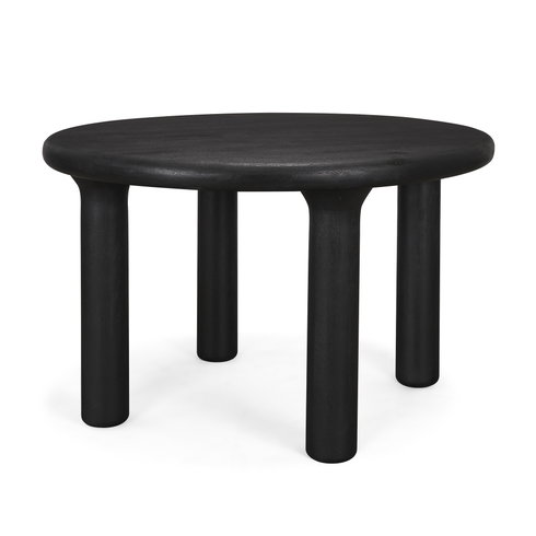 Soma 48" Round Dining Table | Modern | Black Wood | Seats 4