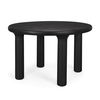 Soma Textured Black Mango Wood Round Dining Table, by Mercana, 48" length x 48" width x 30" height thumbnail 1