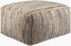 Anthracite Pouf, Ottoman by Surya, 24" width x 13" height thumbnail
