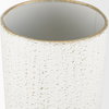 Tovah Medium Textured White with Gold Metal Vase, by Mercana, 6.69" length x 6.69" width x 16.34" height thumbnail 5