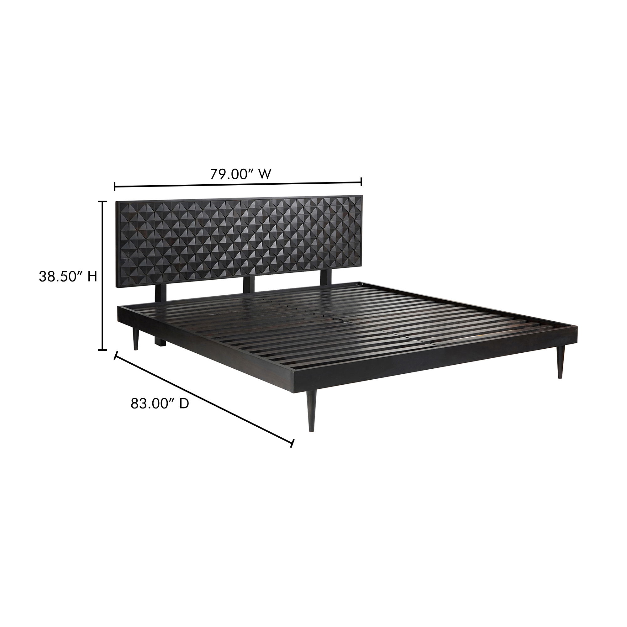 Pablo King Bed Black large image 