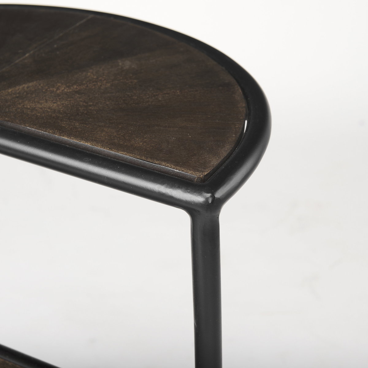 Arlo 20.5L x 20.5W x 24.4H Brown Wood with Black Metal End Table, Side & End Table by Mercana, 18.75" length x 18.75" width x 24.41" height View 7
