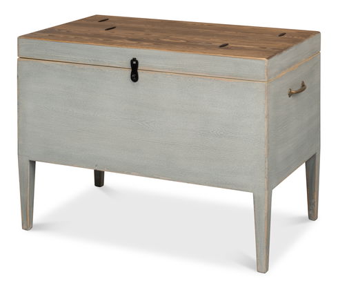 Trunk Side Table W/ Secret Storage