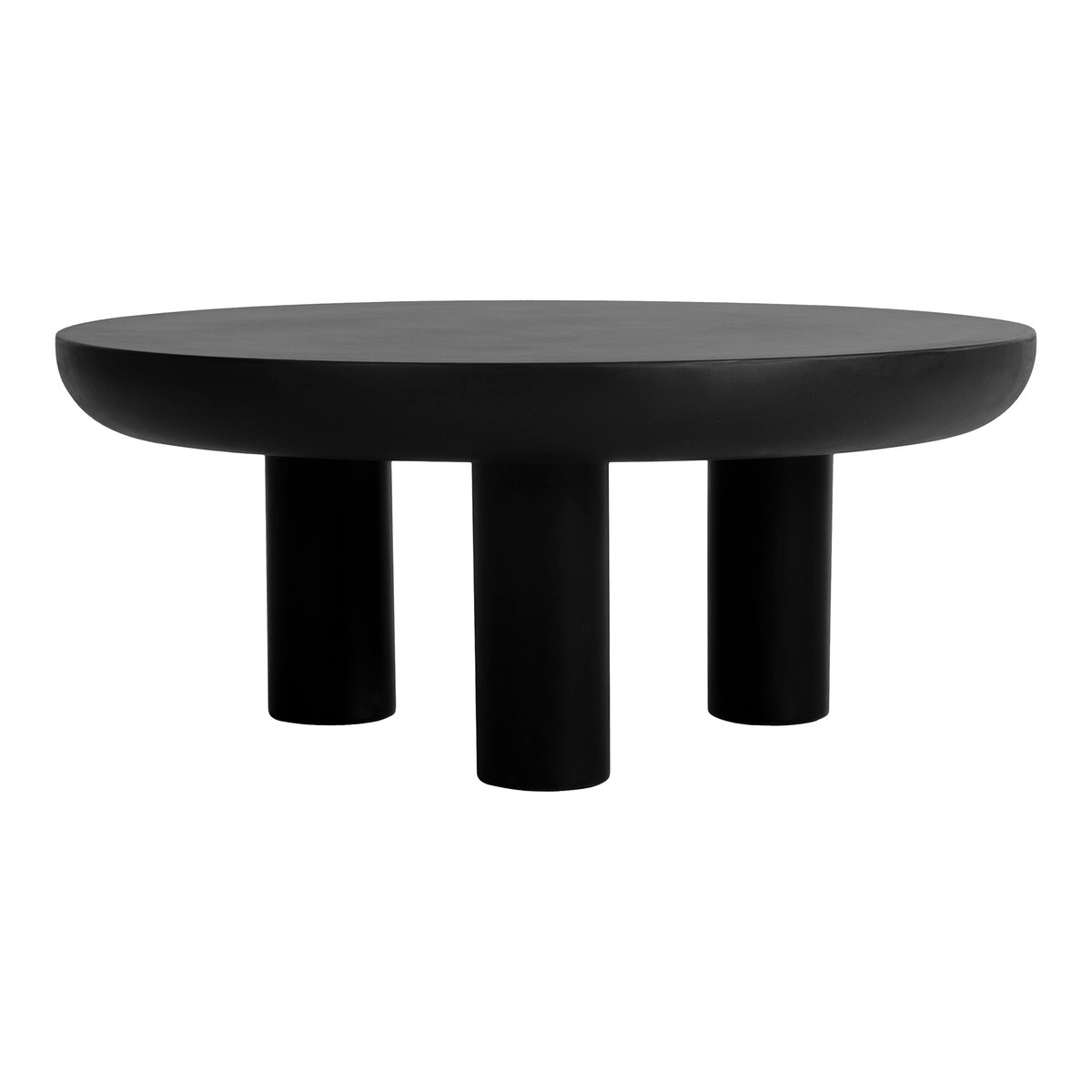Rocca Coffee Table Black, by Moe's Home, 35.5" width x 15" height x 35.5" depth View 1