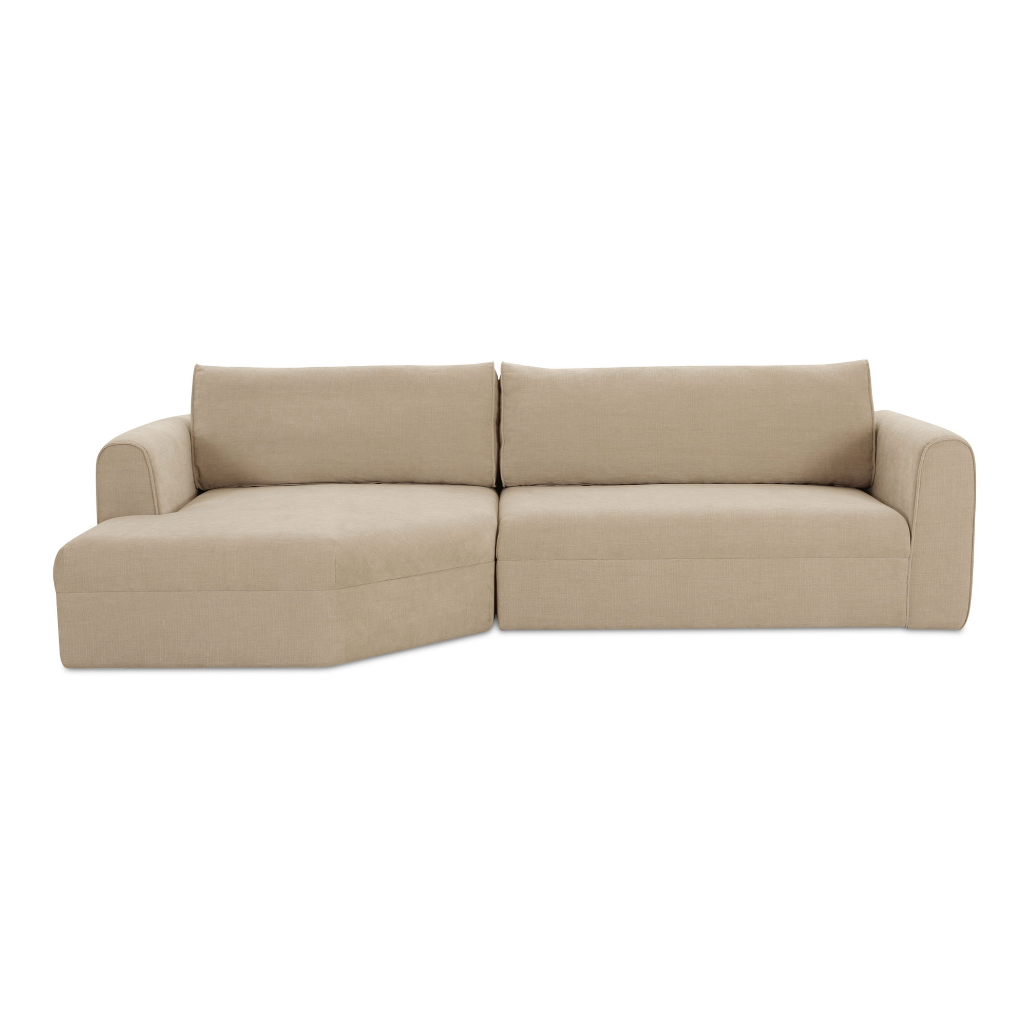 Madrid Left Sectional Cool Beige large image 