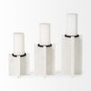 Sophia 5.5'L x 3.5'W x 10.5'H Marble Candle Holder Large thumbnail 3