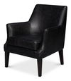 Royalton Distilled Leather Chair,Blk thumbnail 0
