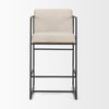 Stamford Backless 36.5in Seat Counter Stool | Beige Fabric with Metal, Counter & Bar Stool by Mercana, 18.7" length x 22.6" width x 36.5" height thumbnail 5