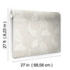 Vinca White Metallic Wallpaper thumbnail 6