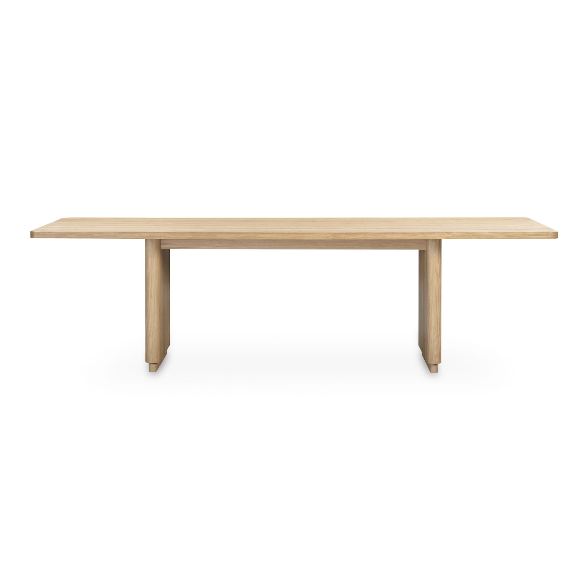 Round Off Large Dining Table Natural Oak large image 