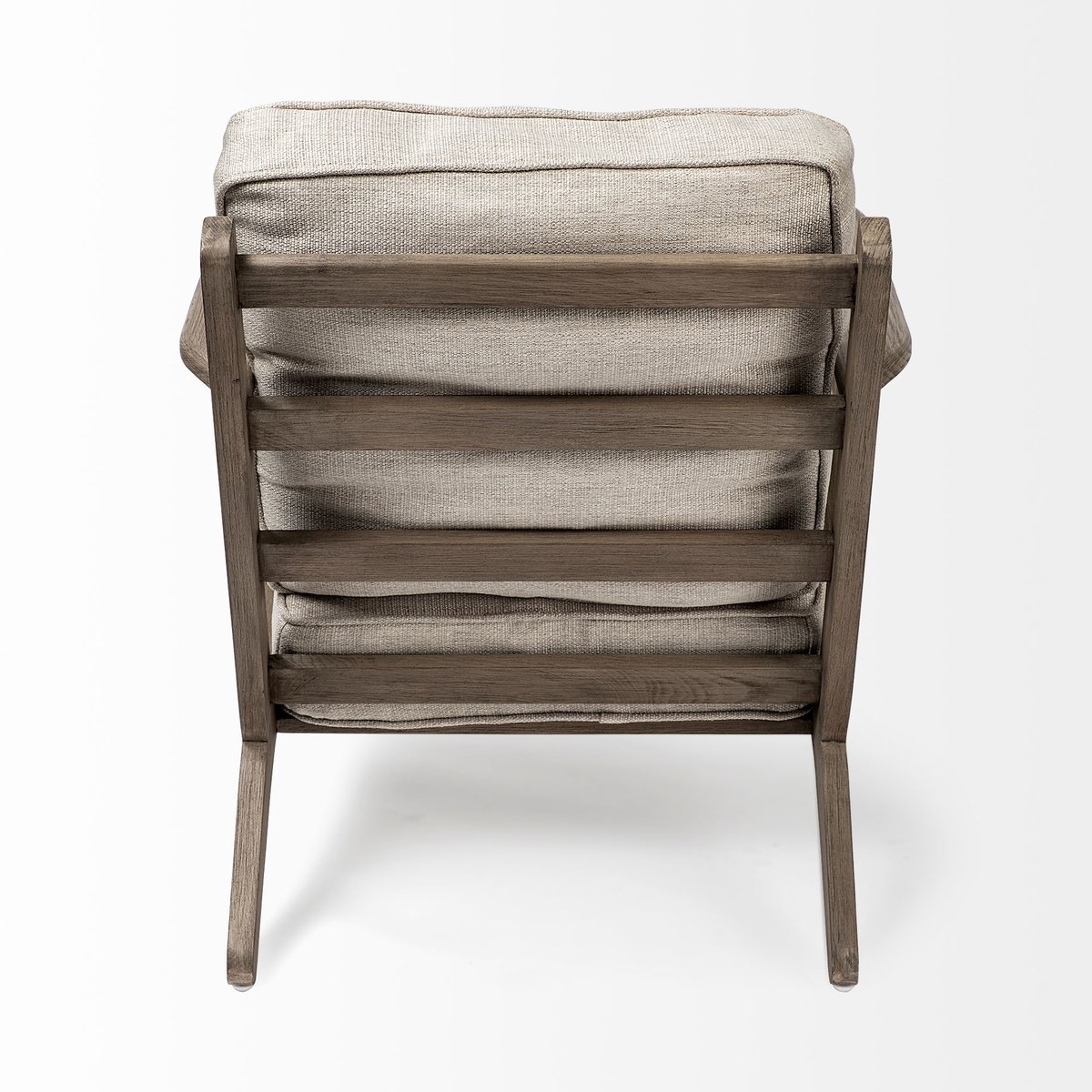 Olympus VI Beige Fabric Wrapped Wooden Frame Accent Chair, by Mercana, 28" length x 31" width x 32" height View 6