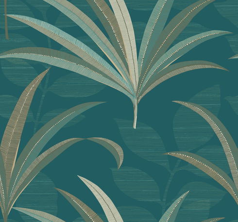 El Morocco Palm Blue Wallpaper