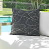 Loopy Loop Outdoor Onyx Pillow, Outdoor Pillows & Cushion by Uttermost, 1'8" width x 1'8" height x 8" depth thumbnail 2