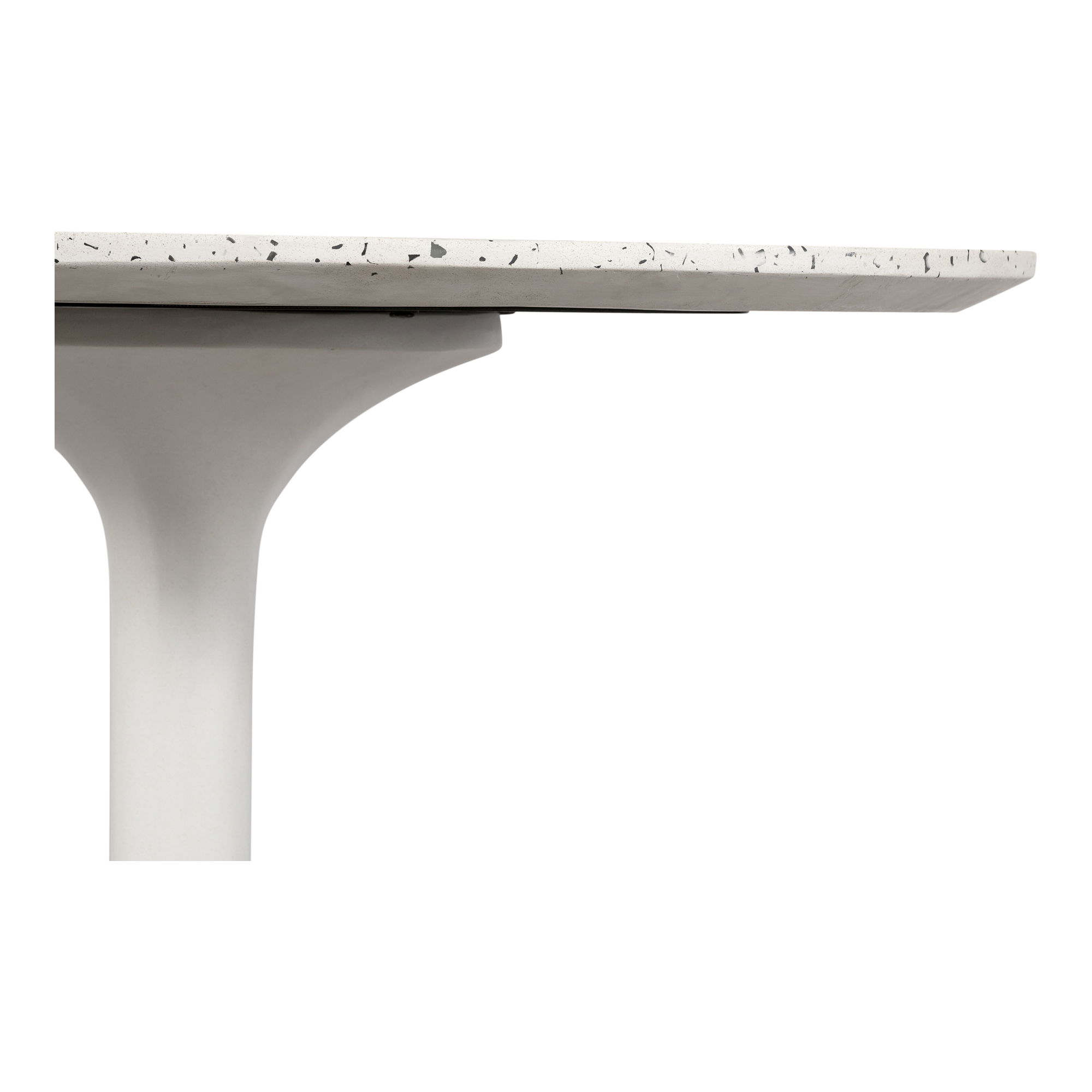 Tuli Outdoor Cafe Table White Terrazzo, Outdoor Table by Moe's Home, 3'3.4" width x 2'5.9" height x 3'3.4" depth View 2