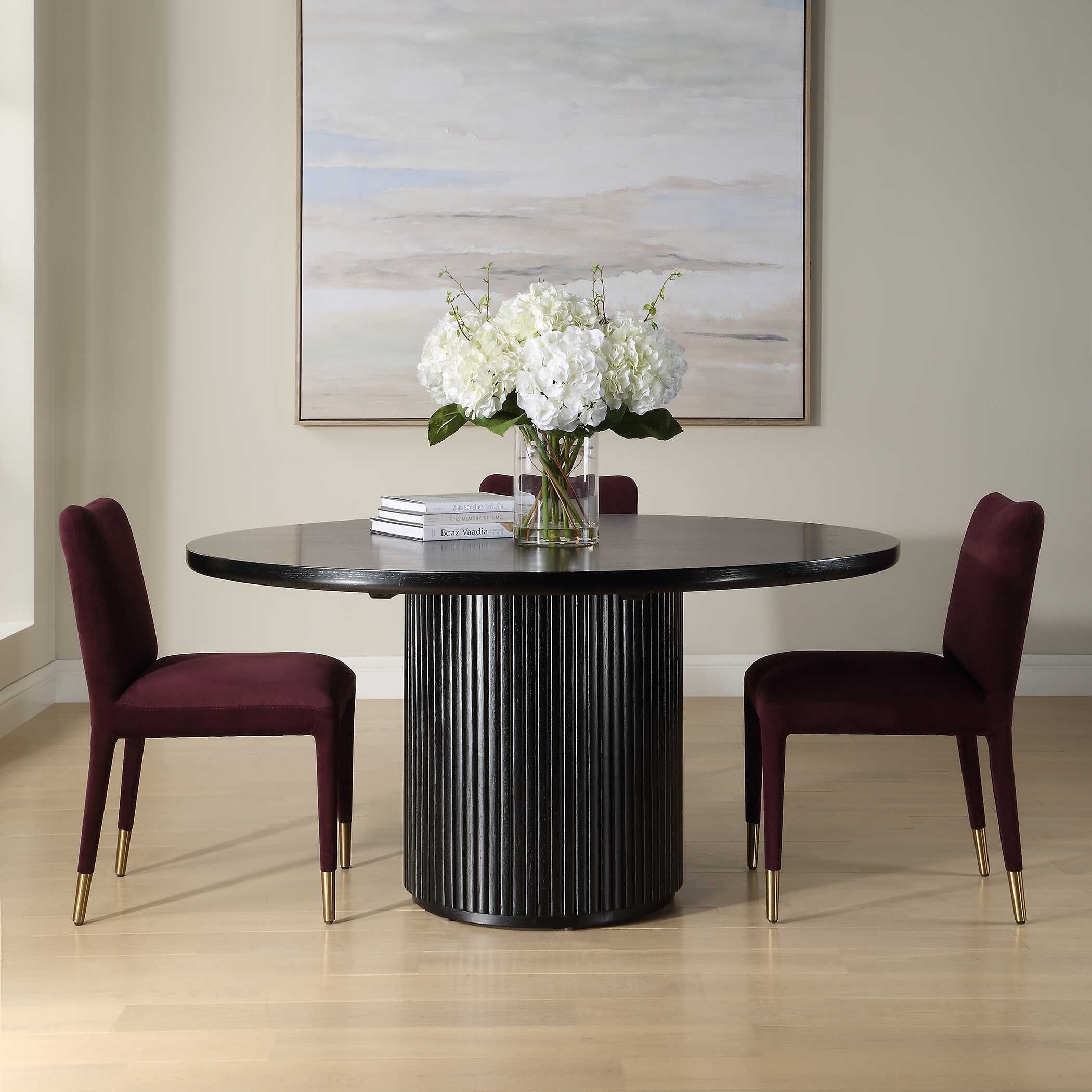 Hersch Round Black Dining Table large image 